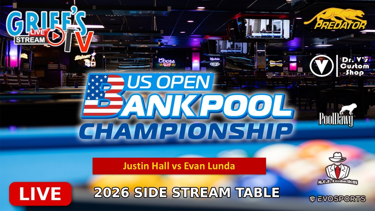 JUSTIN HALL vs EVAN LUNDA - GRIFF'S BAR & BILLIARDS - TABLE 11 | EvoSports