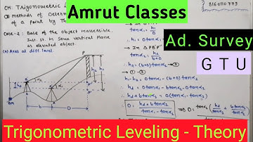 Trigonometric Levelling Theory | Advanced Survey | GTU Diploma | Amit Pokar