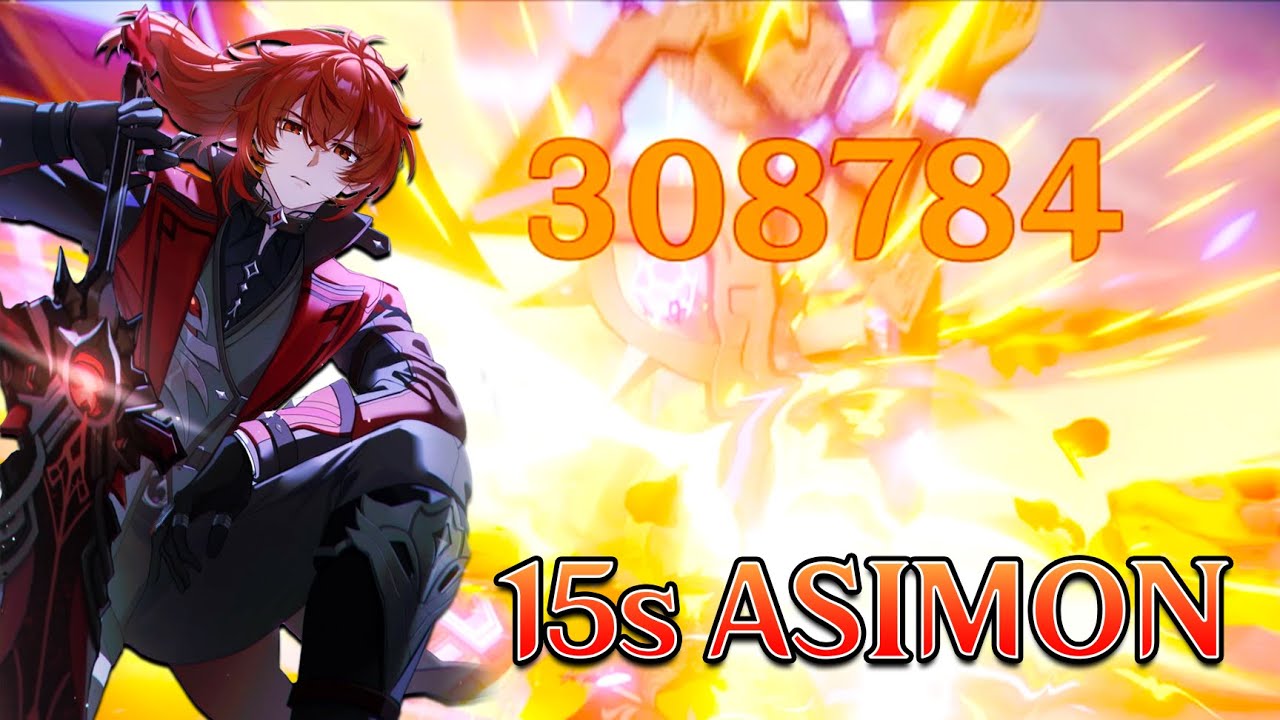 Diluc C6 Melts ASIMON in 15s - 3.8 Abyss Floor 12 | Genshin Impact