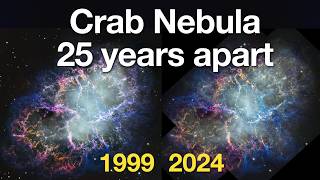 Crab Nebula 25 years apart
Just for fun, I decided to do a visual analysis of two images of the M1 The Crab Nebula, taken by the Hubble Space Telescope in 1999 and 2024, to see the rate of the nebulas expansion.
My Geogebra analysis.
https://www.geogebra.org/geometry/r66tksu4
Article by Mauri Rosenthal describing how he photographed the Crab Nebula
https://aaa.org/2022/02/01/shooting-the-crab/
Article describing the Pueblo imagery in Chaco Canyon.
https://www2.hao.ucar.edu/education/prehistoric-southwest/supernova-pictograph
Nice article about Charles Messier
https://www.lindahall.org/about/news/scientist-of-the-day/charles-messier/
0:00 Intro
1:11 History of observing the nebula
3:08 Four images over time
4:00 Analyze one spot
4:47 Parametric equations in Geogebra
7:32 Cataloging 6 more spots
9:17 Finding “time zero”
14:14 For fun: How big? Crab Nebula 25 years apart