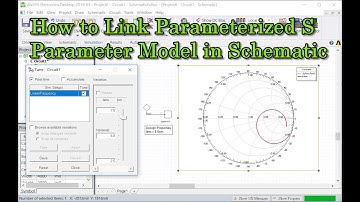 How to Link Parameterized S Parameter Model in Schematic