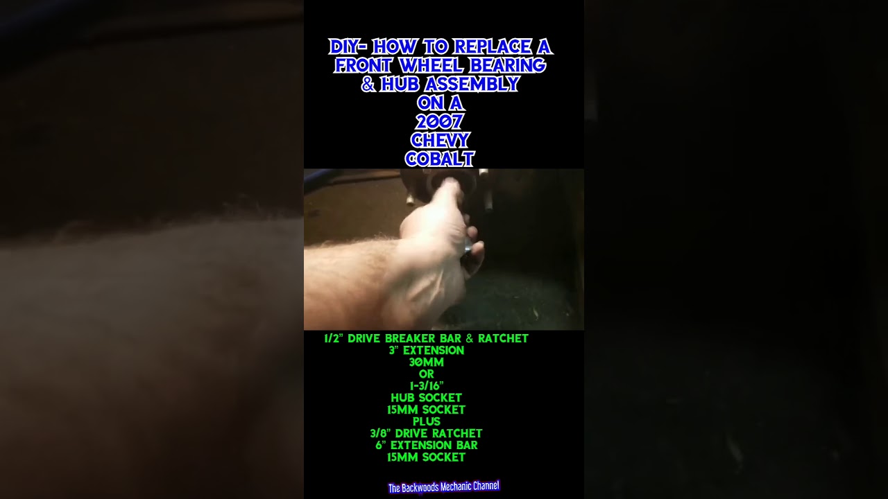 How To Replace Front Wheel Bearing  p2007 Chevy Cavalier Hub Assembly 