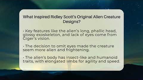 What Inspired Ridley Scott
