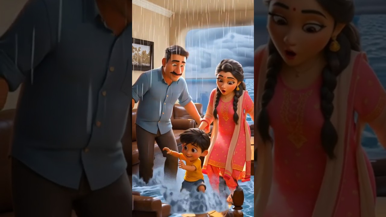 बाढ़ का पानी घर में घुस गया 