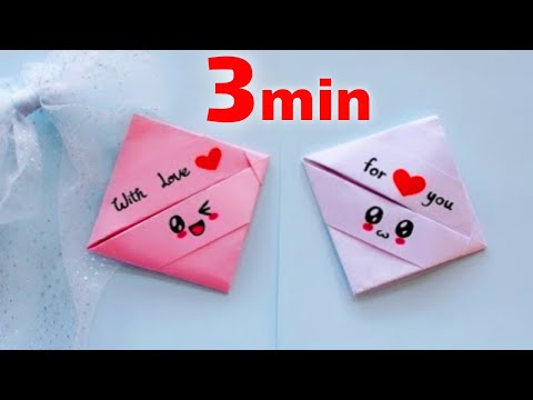 Easy Valentine's Origami Envelope | DIY Letter Folding Ideas | Easy origami Note Folding| Fun Crafts