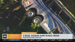 2 dead, dozens injured in NY Bus Crash