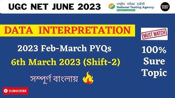 Data Interpretation for UGC NET | di for ugc net paper 1 | UGC NET Dec 2023 | UGC NET Paper 1