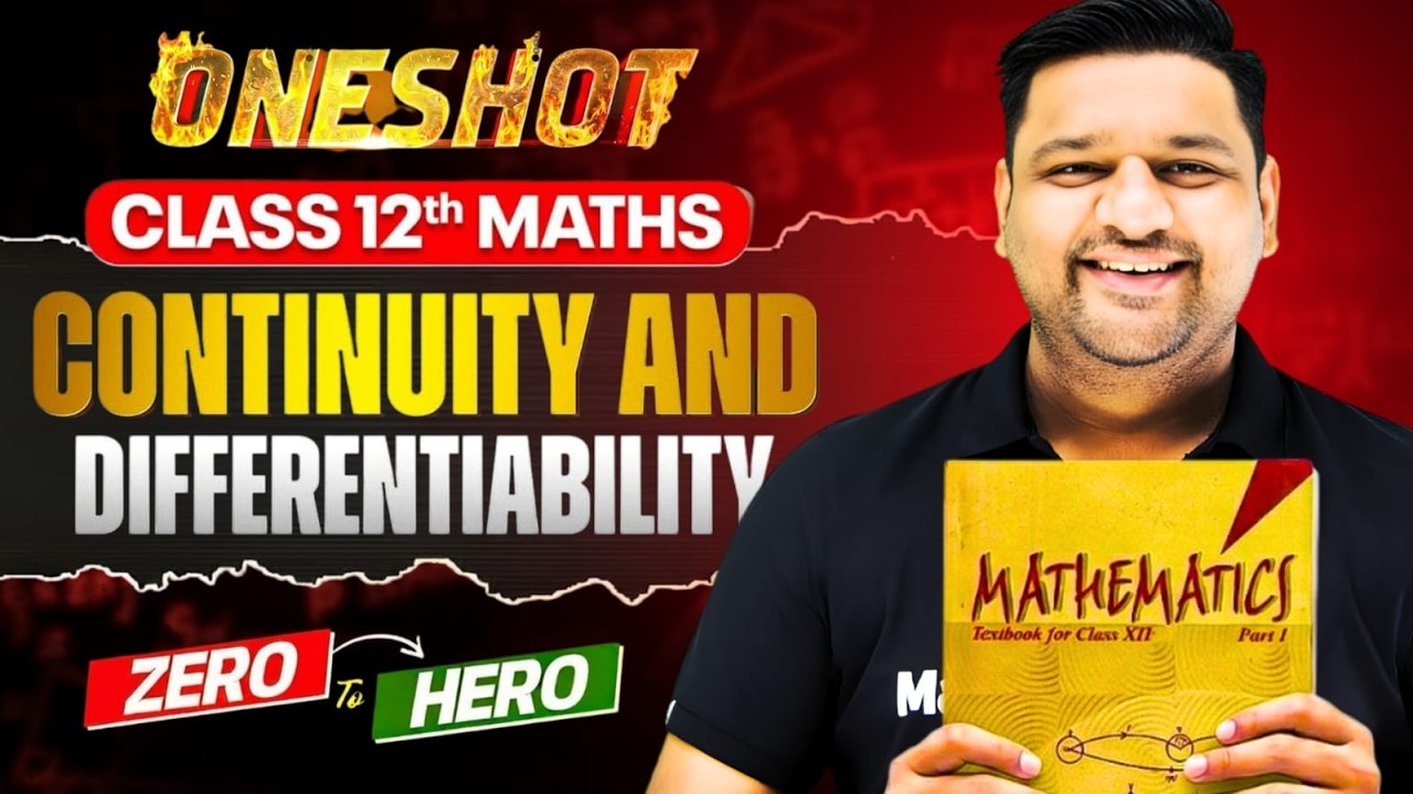 Class 12th Maths : Continuity & Differentiability 😎 Complete Class 12 Maths in 8 Days! 😨