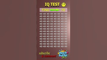 Find 7D where? | Brain Teaser IQ Test #shorts #different #puzzles #opticalillusion #quiz