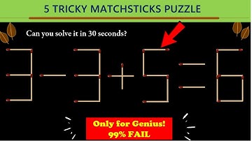 Brain Test I Solving Matchstick Puzzle #6 I 5 Tricky Matchstick Puzzle