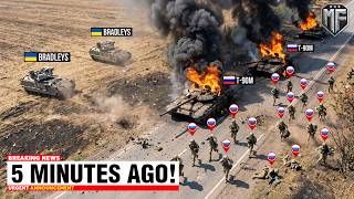Russian T-90M Tanks Convoy Get Trapped by Ukrainian Bradleys in an Ambush - 5 Minutes Later, GONE!
