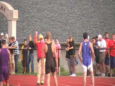 David Ertel 400 M Dash 2009 IHSAA Bloomington Regi...