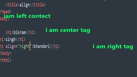 html text alignment | left, centre & right in 2 min
