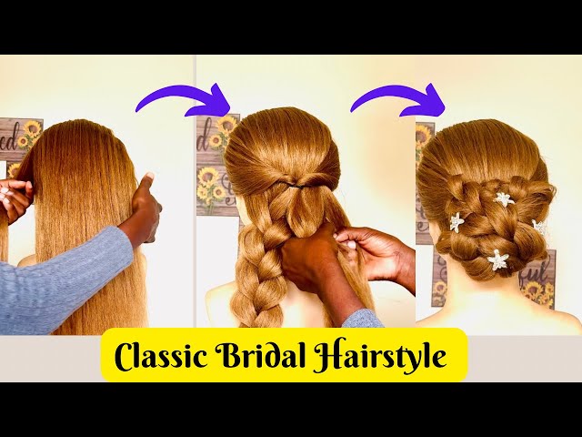 Classic Updo Hairstyle for Wedding and Prom class=