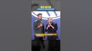 Backbencher to Officer 🫡   UTKARSH SRIVASTAVA - UPSC Topper, AIR 498🔥 #upsc #pw #shorts