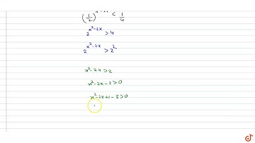 The set of all solutions of the inequality `(1/2)^(x^2-2x) lt1/4` contains the set