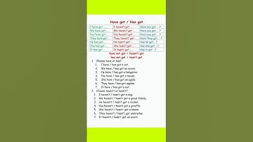 have got/ has got worksheet #englishspeaking