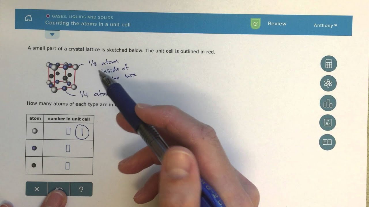 ALEKS - Counting the Atoms in a Unit Cell - YouTube