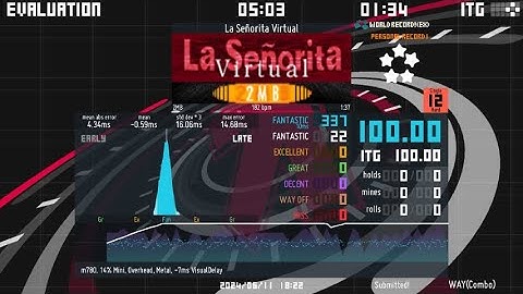 WAY - La Senorita Virtual DDR Max 6thLa Senorita Virtual (DDR 3rd Mix) QUINT ☆☆☆☆☆ #385 (100.00 EX)