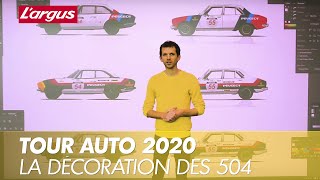 Préparation au Tour Auto 2020 : atelier décoration des Peugeot 504 avec Gilles Vidal