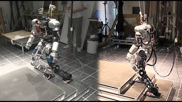 Jaemi Hubo Humanoid Robot Climbs Stairs (Open Loop) (Normal Speed)