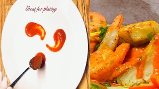 Creamy roasted red pepper sauce | Sauce for fish and pasta