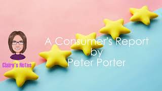 'A Consumer's Report' by Peter Porter