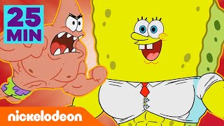 SpongeBob | 25 MIN SpongeBoba Mięśniakoportego! | Nickelodeon Polska