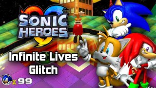 Sonic Heroes - Infinite Rings/Lives Glitch (99 Lives in Minutes!)