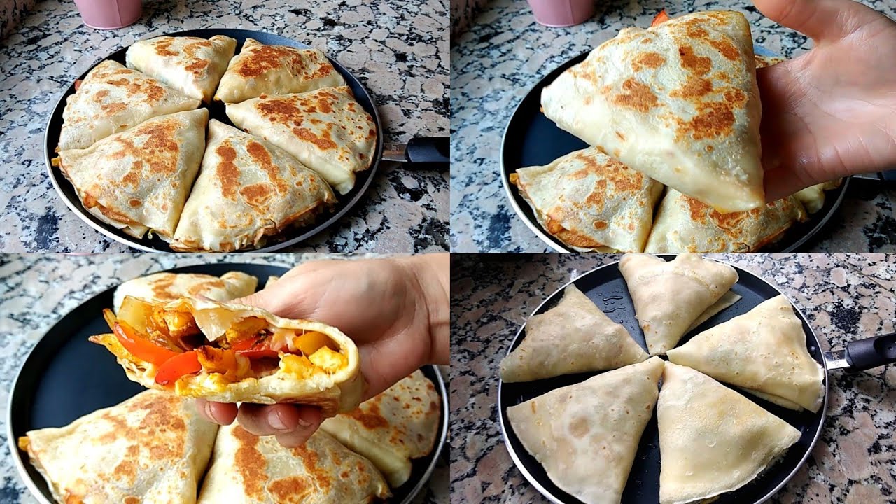 كريب مالح بدون بيض🌯أسهل وجبة بطريقة سريعة ولديذة 😍