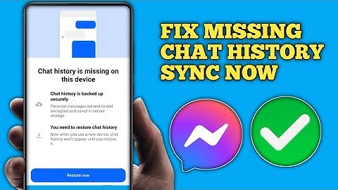 Fix messenger chat history is missing onthis device || Restore messenger chathistory