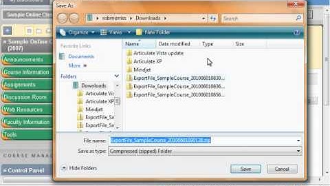 Export a Blackboard course