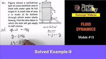 Class 11 Physics | Fluid Dynamics | #19 Solved Example-9 on Fluid Dynamics | For JEE & NEET