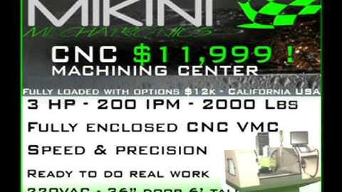 Mikini 1610L CNC Machining center VMC hog Slotting aircraft aluminum 6061 T6