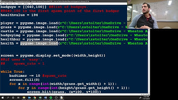 Class 11 11 19 Pygame Badgers and Rotating Player
