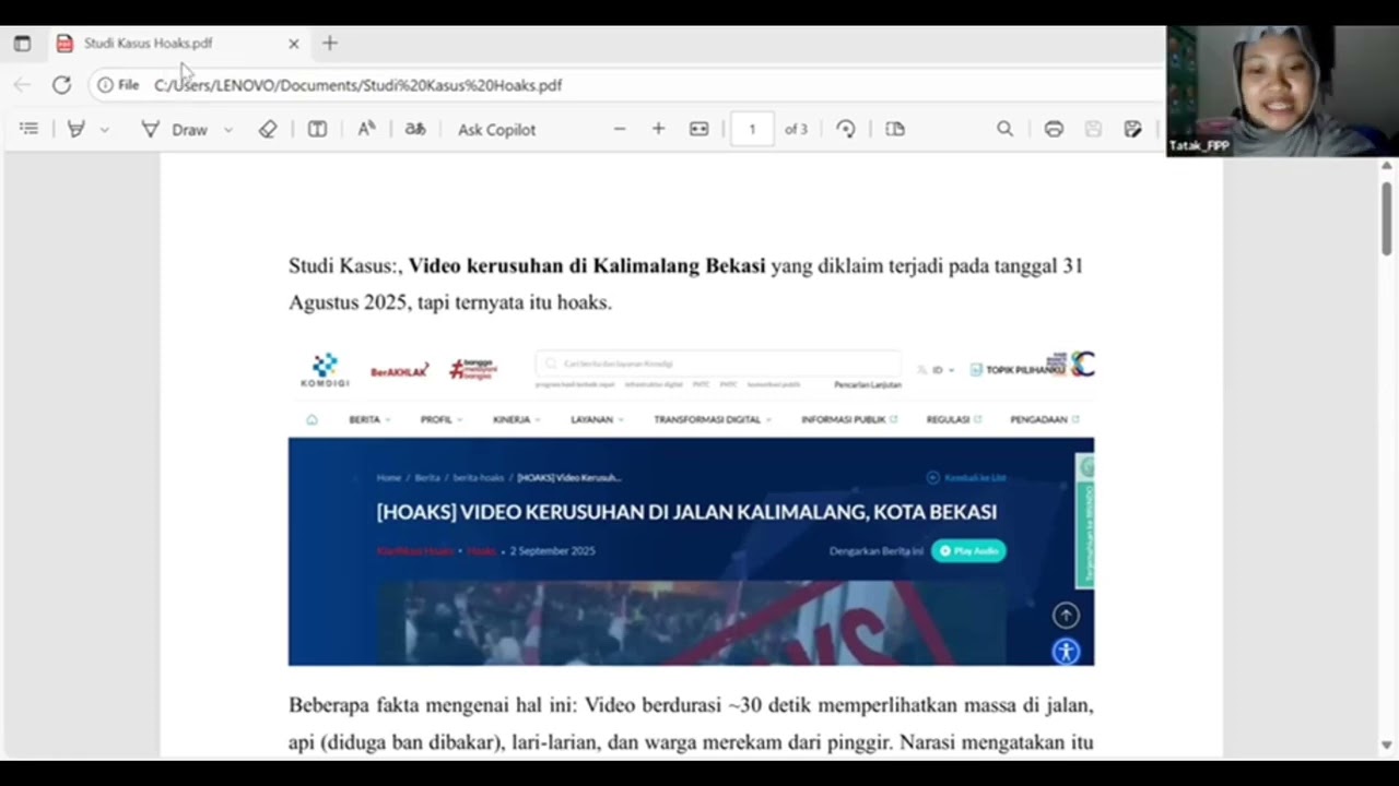 Viral Tapi Hoaks! Fakta Kerusuhan Kalimalang + Cara Cerdas Hindari Hoaks [kelompok 5]