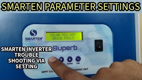 HOW TO SET SMARTEN PARAMETER SETTINGS | DOD | PRIORITY MODE | BATTERY SETTING | CALLIBIRATION