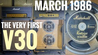 Celestion V30 - First Year and Month - March 1986 - Will BLOW YOU AWAY!