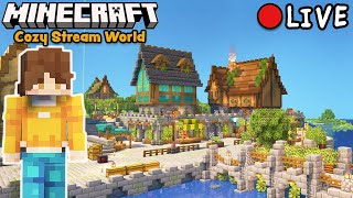 Building a Storage Hall in Our Long Term Survival World!  Minecraft Cozy Stream