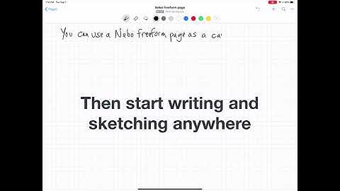 MyScript Nebo 2.7 Freeform Page (and Section) Demo