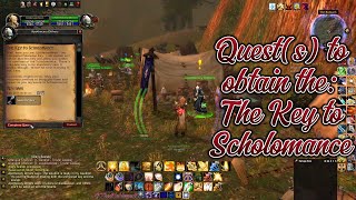 World of Warcraft WOTLK CLASSIC ERA: How to Obtain the Key to Scholomance. The ENTIRE Quest Chain!