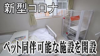 ペット同伴可能な施設を開設　新型コロナ感染者の療養に