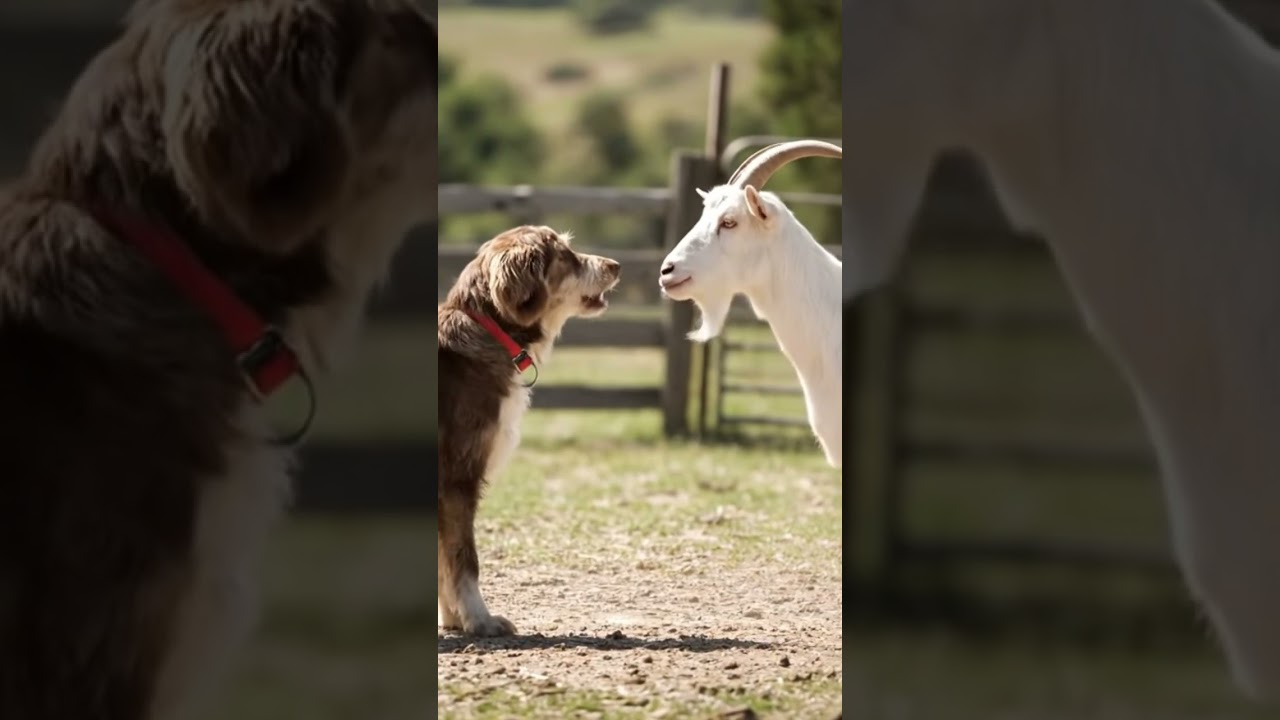 Goat Vs Dog fighting in the jungle 