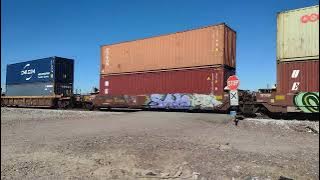 WB BNSF Port Stack Train Feat Duo Rear DPUs At Nebo CA! #bigbossrailfanner