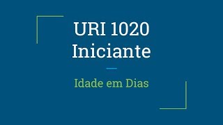 URI1020 - Python
