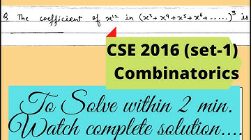 GATE CSE 2016 (set-1) solution | Combinatorics