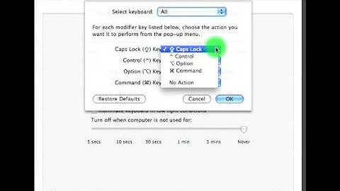 OS X - remap the Caps Lock key to a Control Key