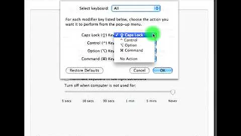 OS X - remap the Caps Lock key to a Control Key