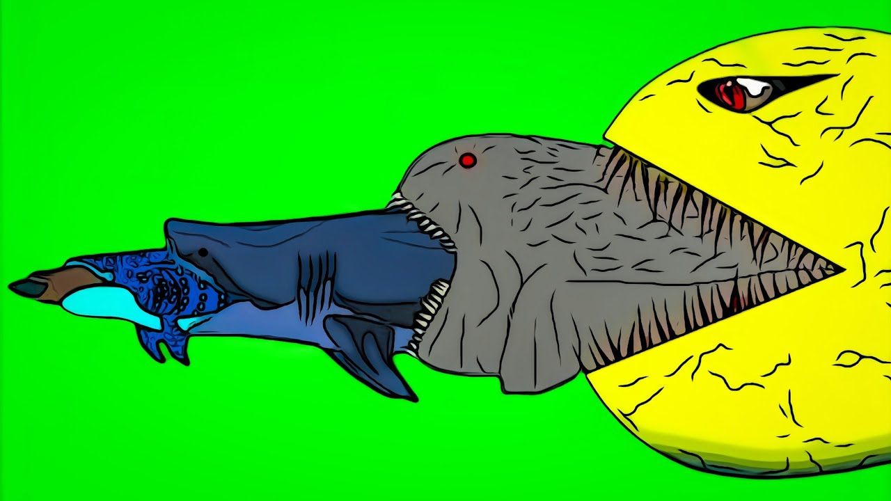 Гигантские морские чудовища поедают гигантских морских чудовищ. Сравнение размеров‼️