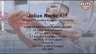 6'11 Julian Roche Highlights 2024-2025 Greek Elite League Near East